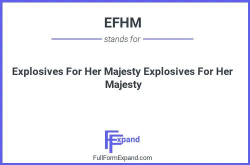Full form of EFHM