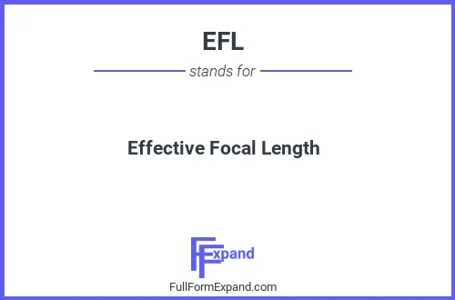 Full form of EFL