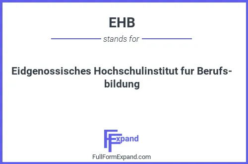Full form of EHB