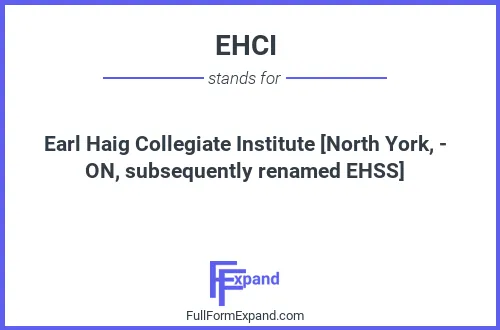 Full form of EHCI