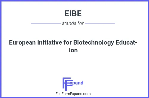 Full form of EIBE
