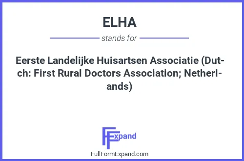 Full form of ELHA