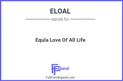 Full form of ELOAL