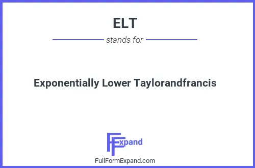 Full form of ELT