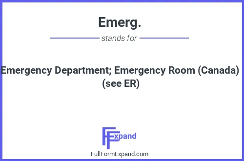 Full form of Emerg.