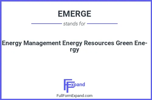 Full form of EMERGE