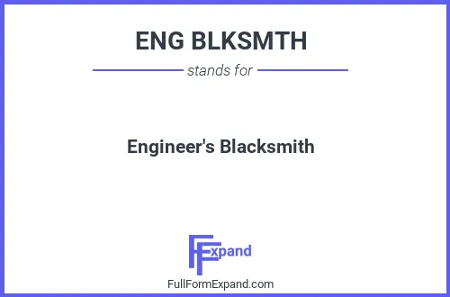 Full form of ENG BLKSMTH