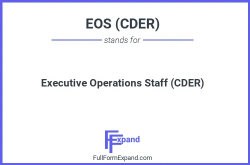 Full form of EOS (CDER)