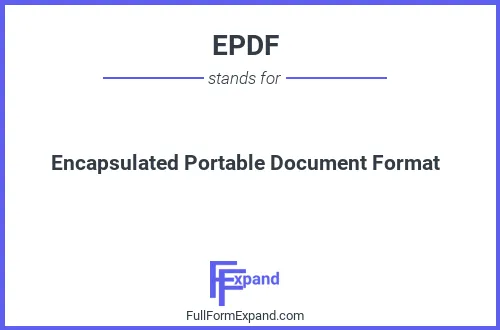 Full form of EPDF