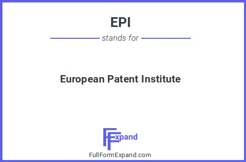 Full form of EPI