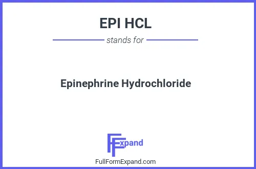 Full form of EPI HCL