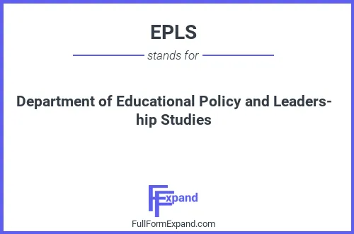 Full form of EPLS