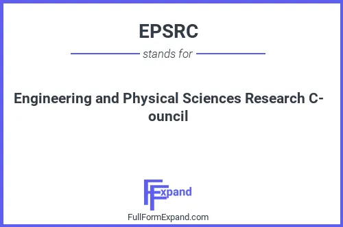 Full form of EPSRC