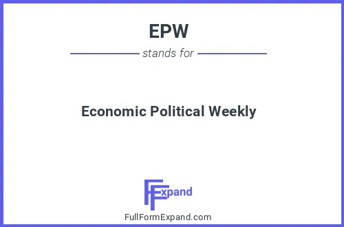 Full form of EPW