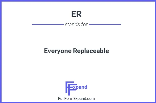 Full form of ER