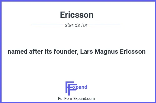 Full form of Ericsson