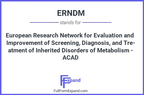 Full form of ERNDM