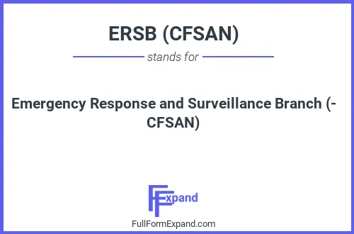 Full form of ERSB (CFSAN)