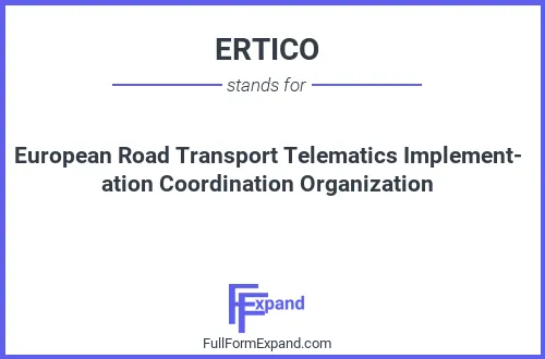 Full form of ERTICO