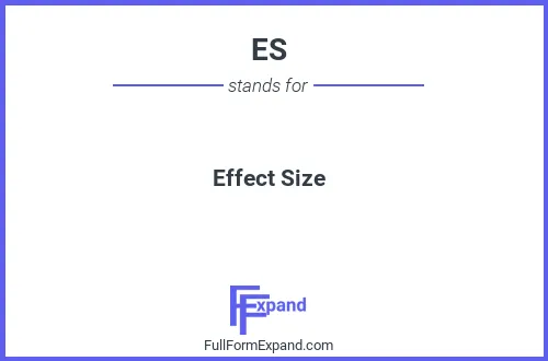 Full form of ES