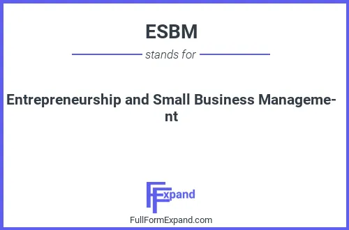 Full form of ESBM