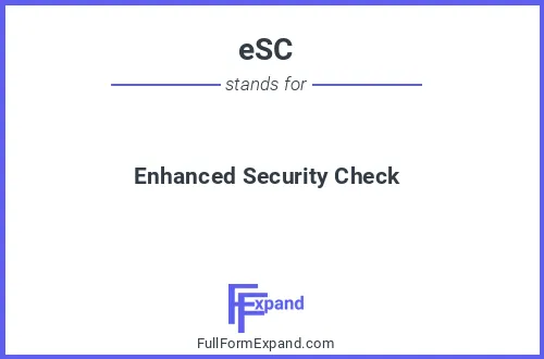 Full form of eSC
