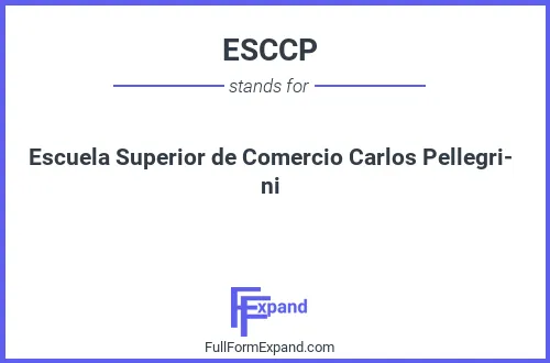 Full form of ESCCP