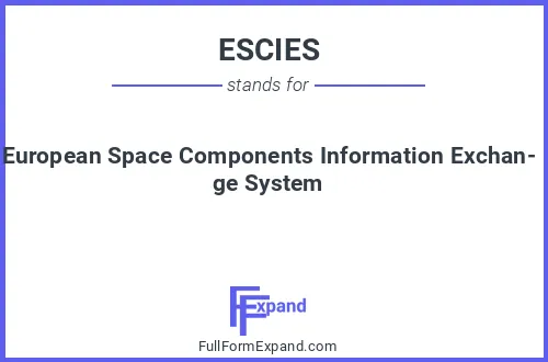 Full form of ESCIES
