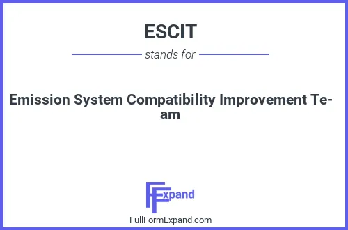 Full form of ESCIT