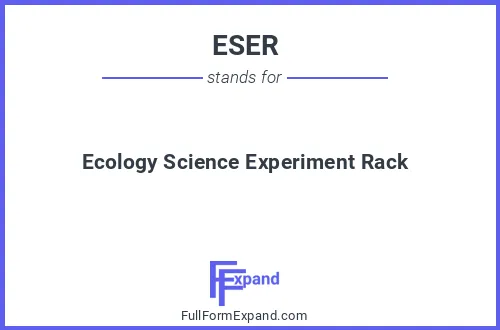 Full form of ESER