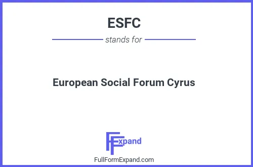 Full form of ESFC