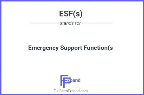 Full form of ESF(s)