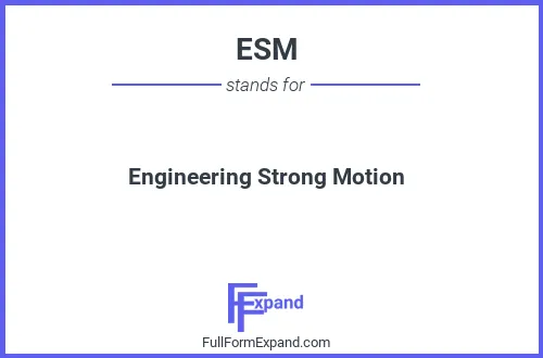 Full form of ESM