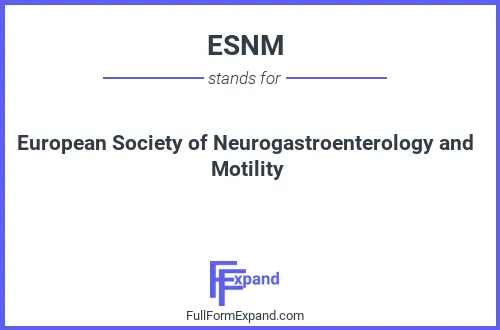 Full form of ESNM