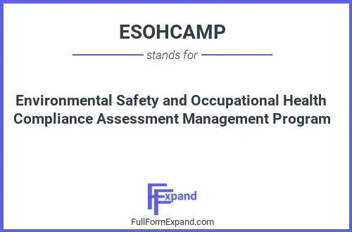 Full form of ESOHCAMP