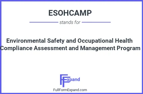 Full form of ESOHCAMP