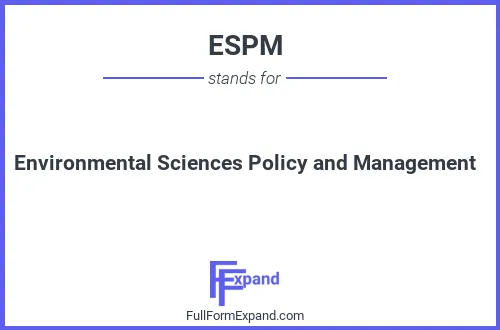 Full form of ESPM