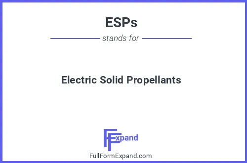 Full form of ESPs