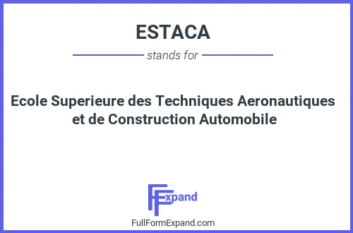 Full form of ESTACA