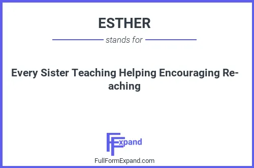 Full form of ESTHER