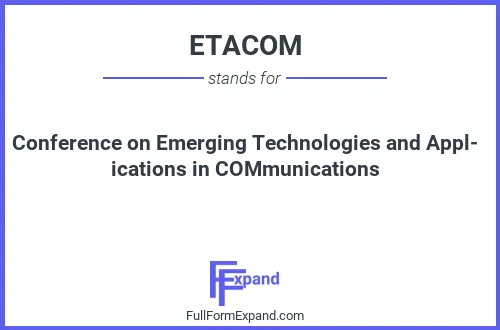 Full form of ETACOM