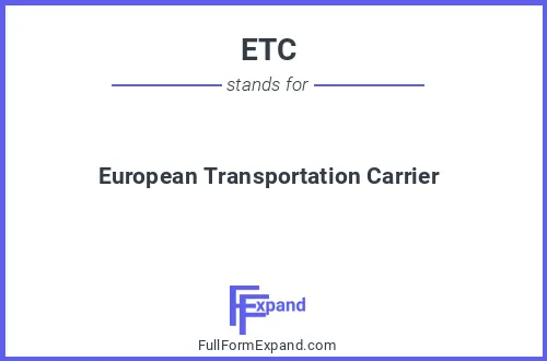 Full form of ETC