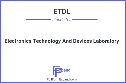 Full form of ETDL