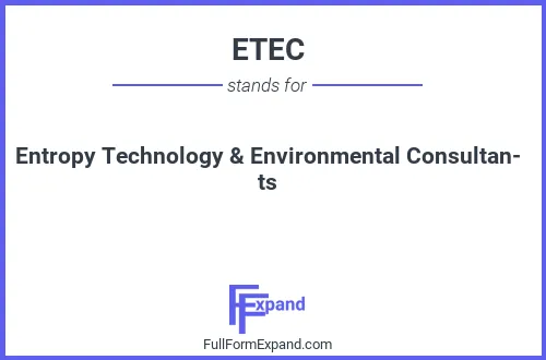Full form of ETEC