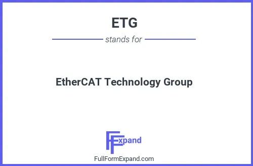 Full form of ETG