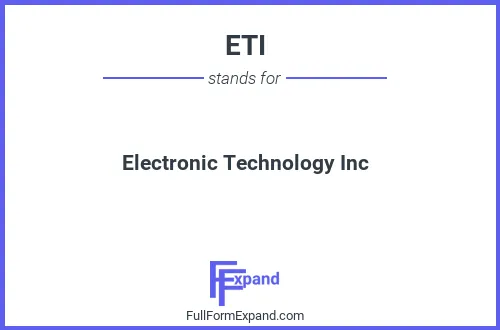 Full form of ETI