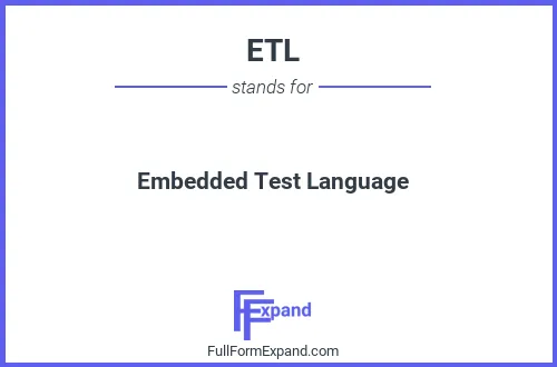 Full form of ETL