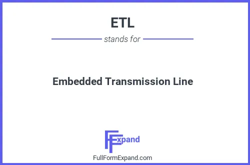 Full form of ETL