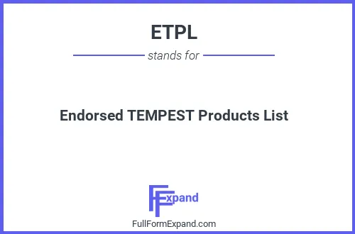 Full form of ETPL