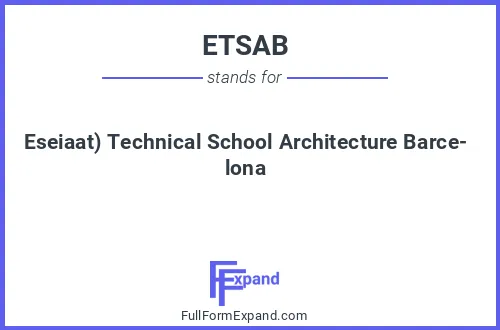 Full form of ETSAB